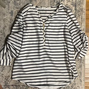 Calvin Klein black and white stripe shirt